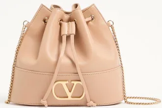 Valentino Garavani Mini Borsa a Secchiello VLogo Signature in Nappa Donna ROSA UNI