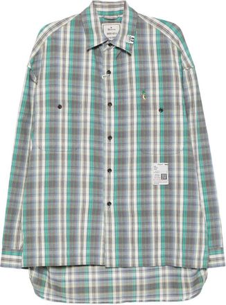 Miharayasuhiro Check-pattern Logo-patch Shirt