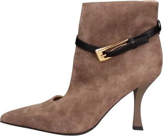 Marc Ellis Heeled Boot - Dames - Laarzen met Hak - Beige - 40 EU - Leer - Schoenen
