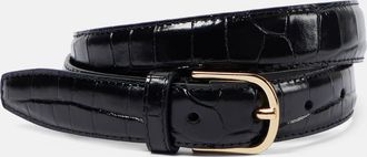 Toteme Slim croc-effect leather belt