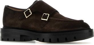 Santoni Womens Doppia Loafer Brown Suede