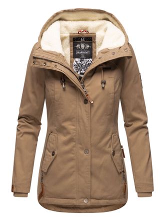 Marikoo dames winterjas met teddyfleece voering & capuchon