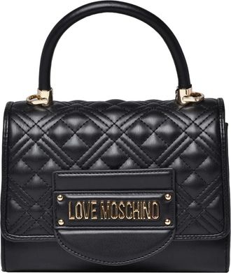 Love Moschino Black Polyurethane Quilted Shoulder Bag
