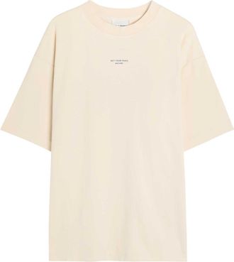 Dr&ocirc;le de Monsieur DR&Ocirc;LE DE Monsieur Le T-shirt Slogan Logo-print Cotton T-shirt - Sand - XL