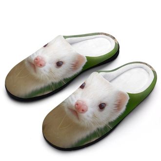 Generic Animal Ferret Womens Slippers Winter Warm House Shoes Indoor Outdoor Hotel Slipper
