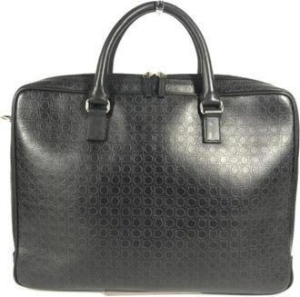 Ferragamo unisex, Pre-owned, Zwart, Maat: ONE Size Leer