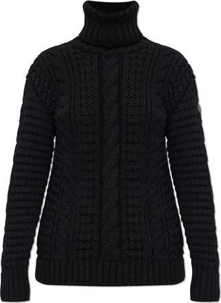 Moncler Ee 72 Wollen Coltrui - Dames - Coltruien - Zwart - S - Wol - Truien & Vesten