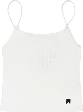 Rhude sheer ribbed tank top - White