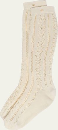 Valentino Garavani Mens Calze Cotton Crew Socks