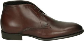 Giorgio Zakelijk Midden Bruine Leren Schoenen - Heren - Veterlaarzen - Bruin - 45 EU - Leer - Schoenen