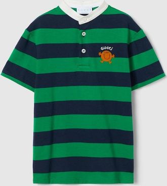 Gucci Kids - Jersey Polo Shirt, Size 10 years, Green, Ready-to-wear