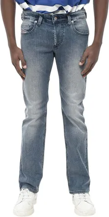 Diesel Blue Straight Mid Rise Jeans