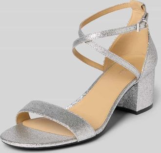Michael Kors Sandalette mit Blockabsatz Modell SERENA in Silber, Gr&ouml;&szlig;e 38