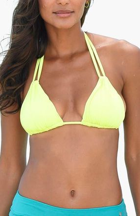 Lascana Womens Strappy Triangle Bikini Top Size 34C/D in Bright Green at Nordstrom