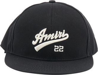Amiri Caps, male, Black, Size: M Embroidered Logo Cap