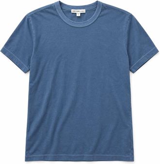 James Perse Mens Short Sleeve Crew Tee In Spectrum Blue Pigment