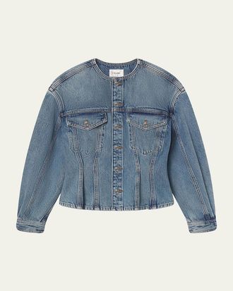 Frame Denim The Nipped Collarless Jacket