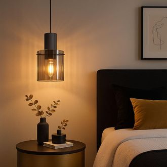 Globo Lighting Lampada A Sospensione - Tulivar - Nero - Vetro - &Oslash; 18cm