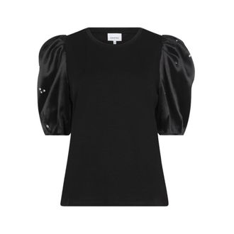 Dante6 Mignon Top met Versieringen - Dames - Blouses & Shirts - Zwart - Maat: L Jersey