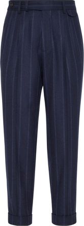 Brunello Cucinelli Pantaloni gessati - Blu