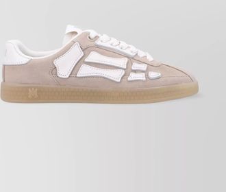 Amiri bones pacific leather sneakers with signature appliqu&eacute;s