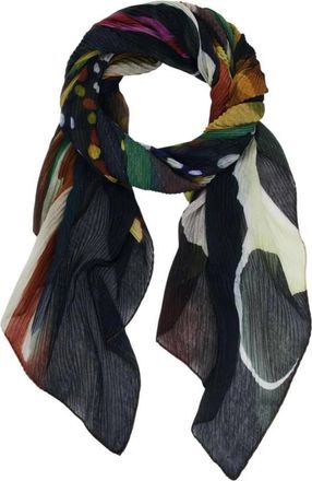 Desigual Scarves, female, Black, Size: ONE SIZE Coloured Pattern Lightweight Scarf