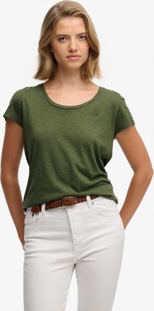 Superdry T-Shirt SUPERDRY STUDIOS SCOOP NECK TEE, Damen, Gr. XXL, four leaf clover, Single Jersey, Obermaterial: 60% Baumwolle, 40% Lyocell, unifarben, regular