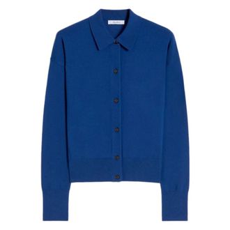 Max Mara Cardigans, female, Blue, Size: M Wool cardigan