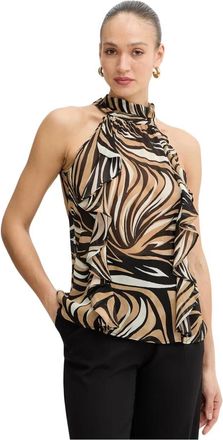 Twinset Mouwloze Blouse - Dames - Tops zonder mouwen - Veelkleurig - XS - Leer - Tops