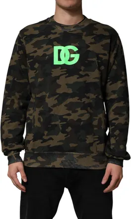 Dolce & Gabbana Multicolor Camouflage Men Sweatshirt Sweater