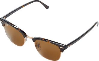 Ray-Ban RB3016 Clubmaster Sunglasses Plastic Frame Fashion Sunglasses Shiny Havana/Brown : 51mm, Acetate/Metal Frames