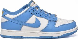 Nike Dunk Low Leather Sneakers - White/Light Blue