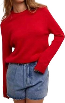 Wishlist Brushed Sweater In Red