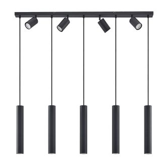 Lindby L&aacute;mpara Colgante sanad En Negro De Metal - Lindby