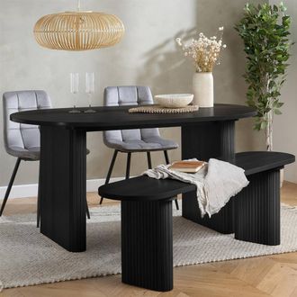 Birlea Axel Dining Bench in Black