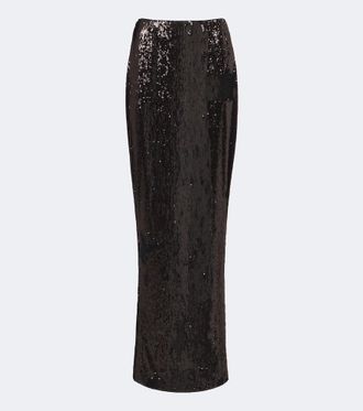Balmain Gonna lunga con paillettes