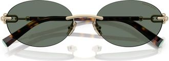Tiffany & Co. Tf 3104D Ovale Zonnebrillen - unisex - Zonnebrillen - Bruin - 56 MM - Accessoires