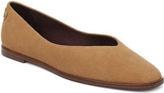 Franco Sarto Tesia Ballet Flat in Brown Suede at Nordstrom, Size 8.5