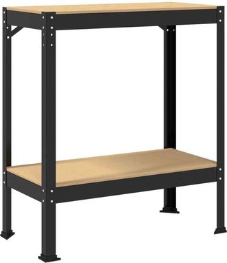 vidaXL Bancos De Trabajo Negro 81 X 41 X 91 Cm Madera De Ingenier&iacute;a Vidaxl