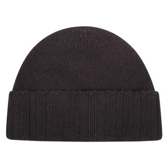 Drumohr Cuffia Rasata Cachemire - Heren - Accessoires - Zwart - Maat: 46 CM Leer
