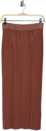 BOSS Freedah Rib Maxi Skirt in Brown at Nordstrom Rack, Size X-Large
