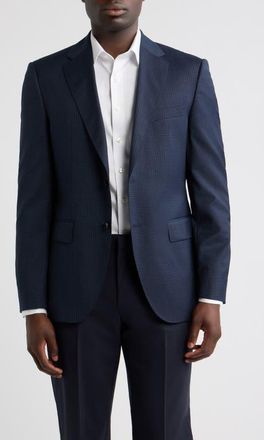 BOSS H-Jeckson Virgin Wool Sport Coat in Dark Blue at Nordstrom, Size 42