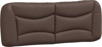 vidaXL Cabecero De Cama Acolchado Cuero Sint&eacute;tico Marr&oacute;n 120 Cm Vidaxl