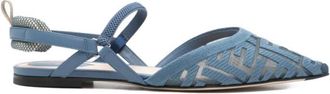 Fendi Blue Logo Sandals