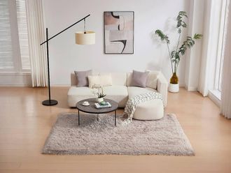 Vente-Unique Long Pile Shaggy Rug - 63 X 230 Cm - Taupe - ARDELA | Size: 160 cm x 230 cm