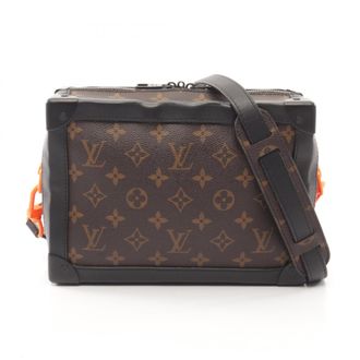 Louis Vuitton Black Brown Coated Canvas Pvc Leather Handbag Shoulder Bag (Pre-Owned)
