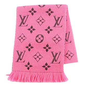 Louis Vuitton Pre-owned Scarves, female, Pink, Size: ONE SIZE Pre-owned Escalp Logo Mania Shine Scarf
