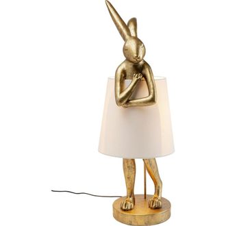 Kare Design L&aacute;mpara mesa rabbit oro/blanco 88cm