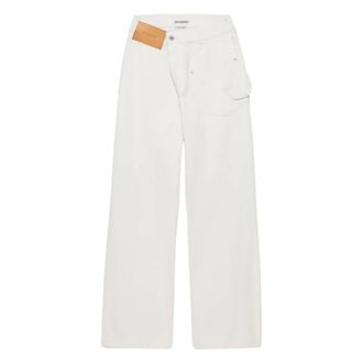 J.W.Anderson Wide Jeans, male, White, Size: W32 Twisted Workwear Jeans
