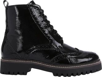 Kurt Geiger Sofia Enkellaarzen - Dames - Veterlaarzen - Zwart - 37 EU - Leer - Schoenen